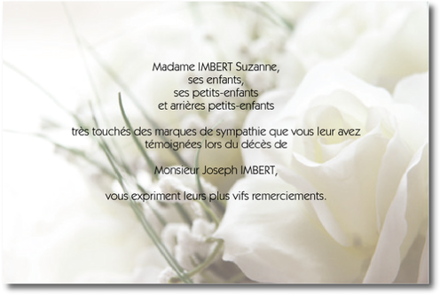 Le Bouquet De Fleur Carte De Remerciement De Deces Le Bouquet De Fleur Carte De Remerciement De Deces