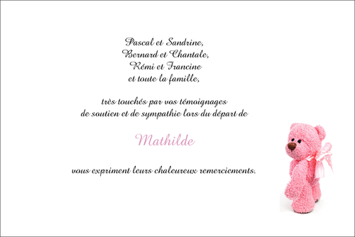 Personnaliser et commander "Peluche Enfant Rose"