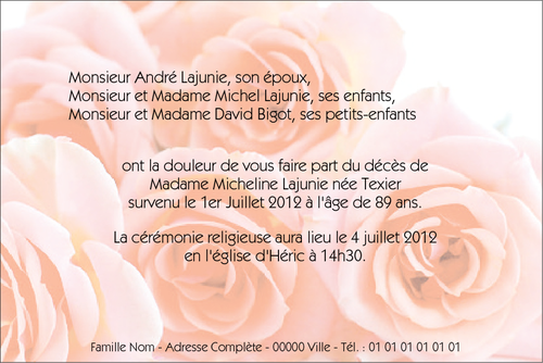 Personnaliser et commander "Les roses"