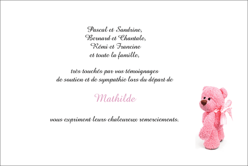 Personnaliser et commander "Peluche Enfant Rose"