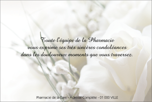 Cartes de condoléances pour entreprise, associations, collectivités