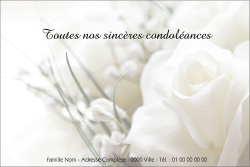 Carte condoléances - Modèles et exemples texte cartes condoléances